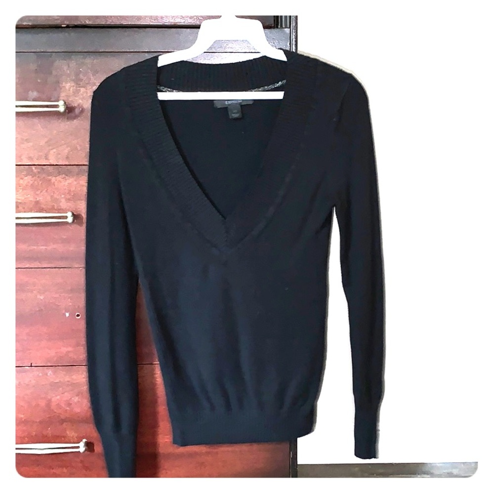 EXPRESS Black V Neck Sweater